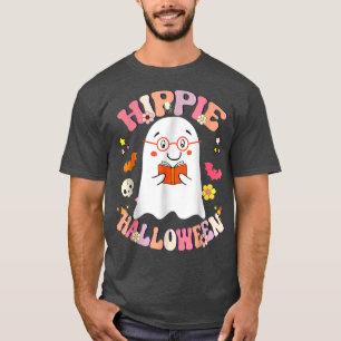 Floral Ghost Hippie Kostüm Halloween Vibes Pumpki T-Shirt