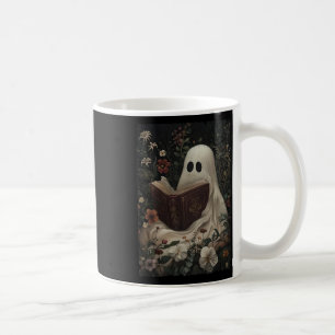 Floral Ghost Reading Buch Halloween Kostüm Gothic Kaffeetasse