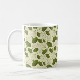 Floral Gingko Leaf Muster Kaffeetasse