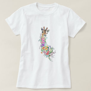 Floral Giraffe T - Shirt
