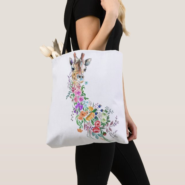 Floral Giraffe Tote Bag (Von Nahem)