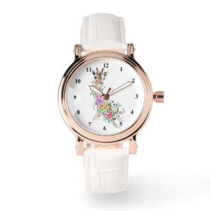 Floral Giraffe Watch Armbanduhr