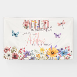 Floral Girl Birthday | Wild & freundlich Willkomme Banner