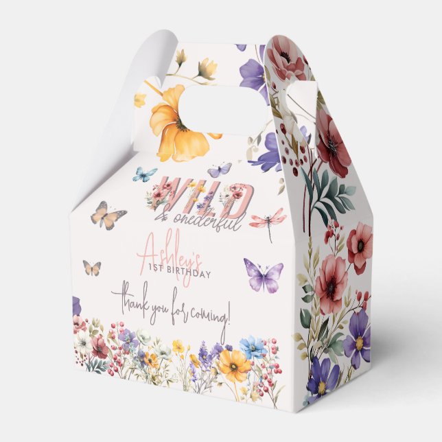Floral Girl Birthday | Wild & Onederful Geschenkschachtel (Vorderseite)