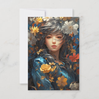 Floral Girl Einladung