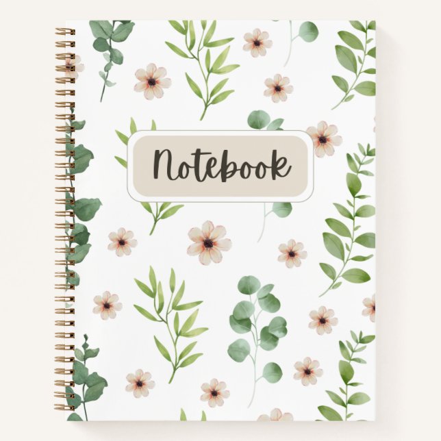 Floral Girly NoteBook Notizbuch (Vorderseite)