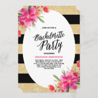 Floral Glam | Junggeselinnen-Abschied Einladung