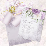 Floral Glitzern 16 . Geburtstag Mauve ID912<br><div class="desc">Ein handgeschriebener, signierter Schriftart kombiniert mit geometrischen Rahmen, funkelnd Hintergründen und üppigen Blumen wird in dieser 16 . Geburtstag-Kollektion verwendet, um einen warmen und intimen Set für Ihre Veranstaltung zu schaffen. Die hier gezeigte Einladung, die mit einer blumengeschmückten Ecke in trendigem Lila, Lilie und Creme versehen ist, verleiht Ihnen die...</div>