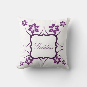 Floral Goddess Pillow, Lila Kissen