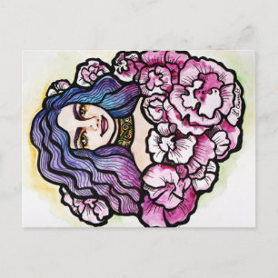 Floral Goddess Postkarte