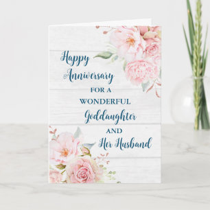 Floral Godtochter und ihr Geburtstag Karte
