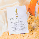 Floral Gold Champagne Flute Vielen Dank Dankeskarte<br><div class="desc">Mit diesen eleganten Dankeschön-Karten bedanken Sie sich. Dieses Design mit einem Imitat Gold Glitzer Champagner Flöte und ist Teil einer passenden Brunch- und Blasensammlung.</div>