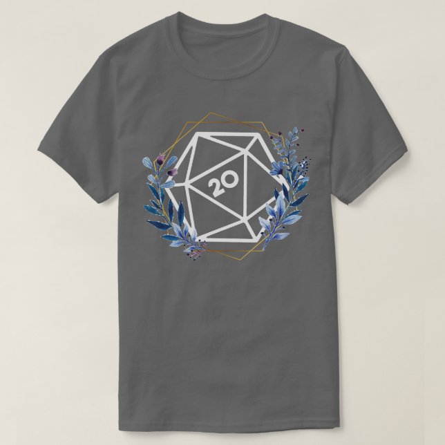 Floral Gold D20 T-Shirt (Design vorne)