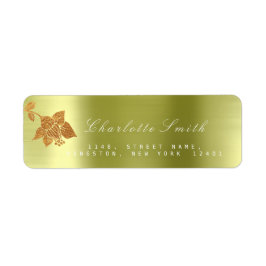 Floral Gold Foil Metallic Minze Green UAWG