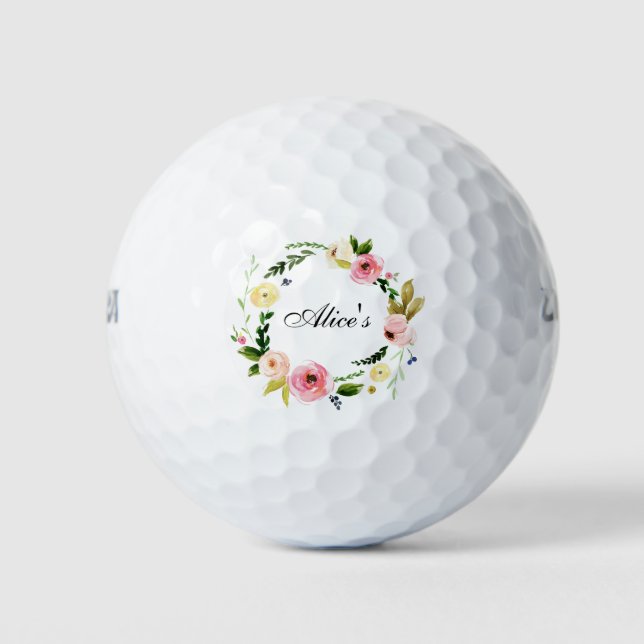 Floral Golf Balls Golfball (Vorderseite)