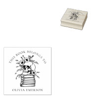 Floral Gothic Skull Personal Library Book