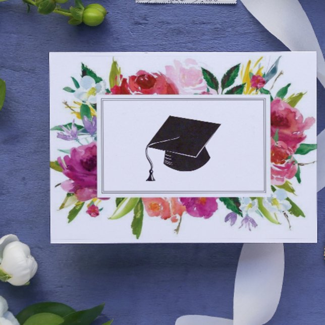 Floral Graduate Herzlichen Glückwunsch Karte (Von Creator hochgeladen)