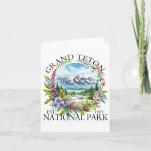 Floral Grand Teton Nationalpark California Camping Karte