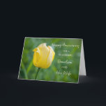 Floral Grandson und seine Ehefrau Jahrestag Karte<br><div class="desc">Glückliche Hochzeitskarte für Enkel und seine Ehefrau mit hübschen gelben Tulpen,  und herzlichen Vers.</div>