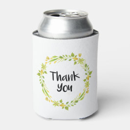 Floral Green Wreath Vielen Dank Coozie Dosenkühler