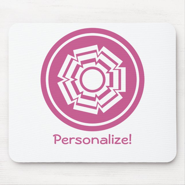Floral Groove Mousepad, Magenta Mousepad (Vorne)