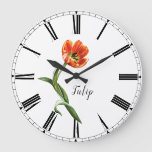 Floral Große Wanduhr