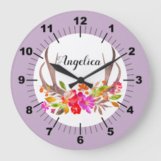 floral große wanduhr