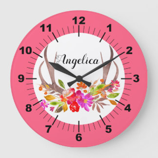 floral große wanduhr