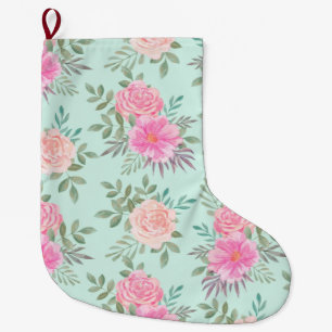 floral großer weihnachtsstrumpf
