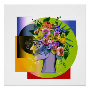 Floral - grün poster