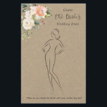 Floral Guck Das Dress Brautparty Game Flyer<br><div class="desc">Weiße und Apricot Rose Raten Sie das Dress Brautparty Spiel in einem Kraft Effekt Hintergrund. Du zeichne den Stil des Hochzeitskleides,  die nahe Version zum eigentlichen Kleid der Braut gewinnt!</div>