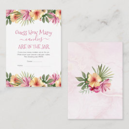 Floral Guess Wie viele Candies in der Jar Game Car Visitenkarte