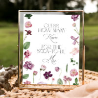 Floral Guess Wie viele Kisses Brautparty Game Po