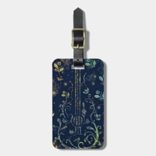 Floral Guitar Gepäckstück Gepäckanhänger