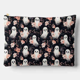 Floral Halloween Ghost Makeup Bag Zubehörtasche