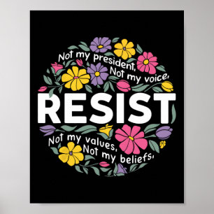 Floral hält sich nicht in den Händen meines Präsid Poster