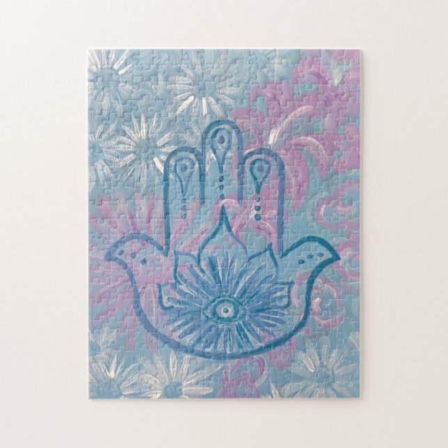 Floral Hamsa Puzzle (Vertikal)