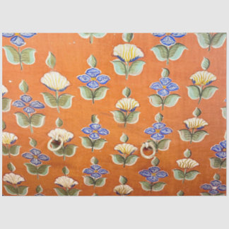 Floral hand painted Indian wall art Seidenpapier