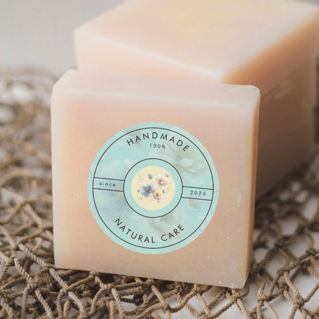 Floral Handmade Product Label Aufkleber (Von Creator hochgeladen)