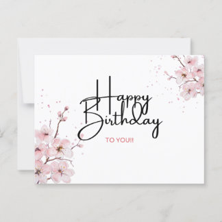 Floral Happy Birthday Postkarte