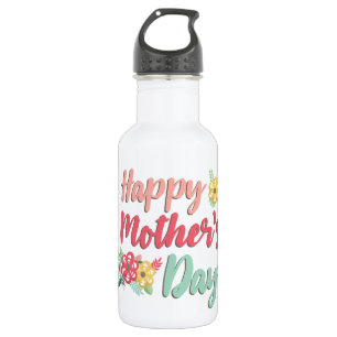 Floral Happy Mother Day Edelstahlflasche