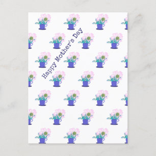 Floral Happy Mother Day Postkarte