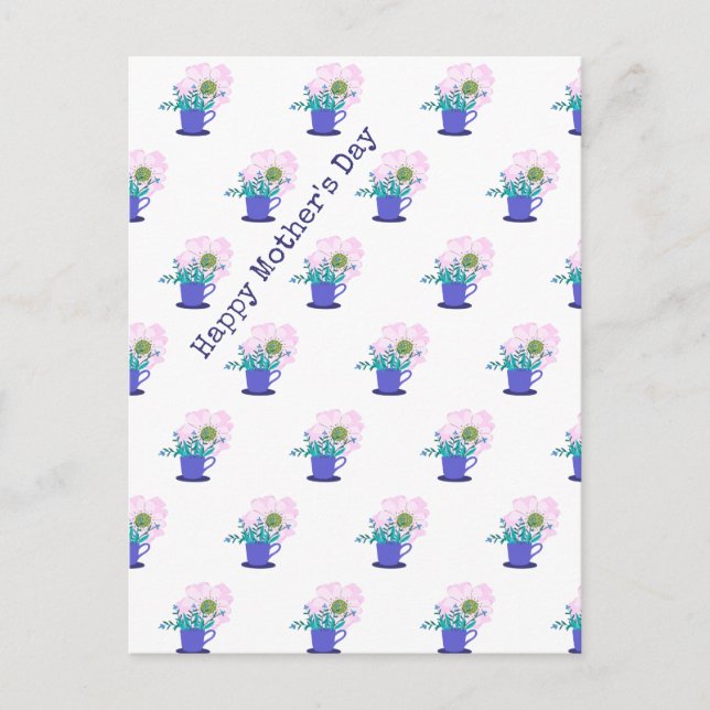 Floral Happy Mother Day Postkarte (Vorderseite)