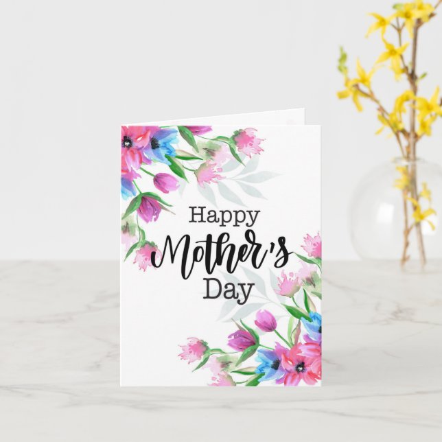 Floral Happy Mother's Day Card Karte (Gelbe Blume)