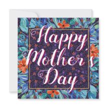 Floral Happy Mutter Tag Elegant Boho Chic Custom