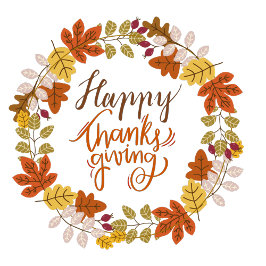 Floral Happy Thanksgiving-Teller Pappteller