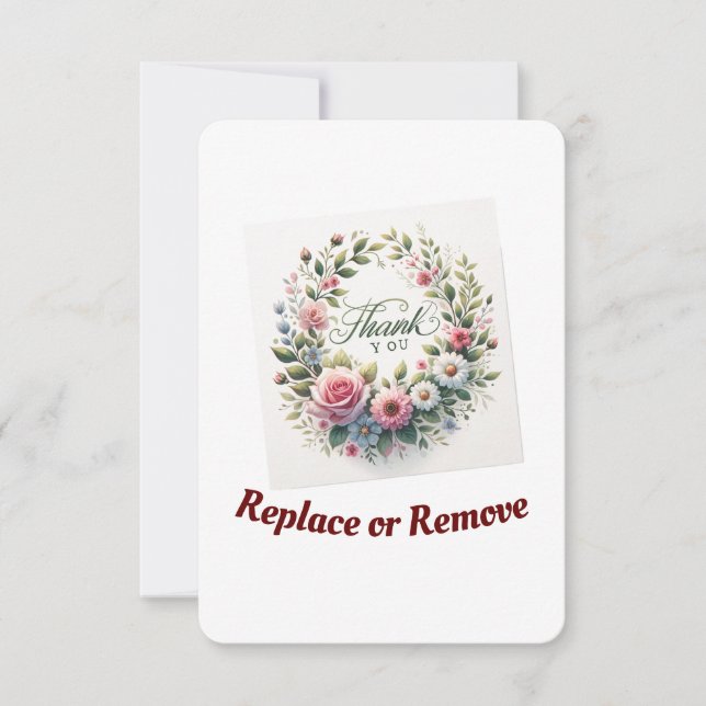 Floral Harmony Vielen Dank Post Cards Dankeskarte (Vorderseite)