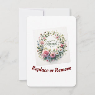 Floral Harmony Vielen Dank Post Cards Dankeskarte