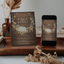 Floral Harvest Pumpkin Fall in Liebe Brautparty Einladung