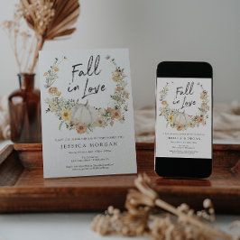 Floral Harvest Pumpkin Fall in Liebe Brautparty Einladung